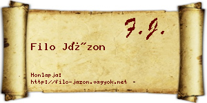 Filo Jázon névjegykártya