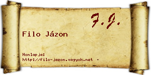 Filo Jázon névjegykártya